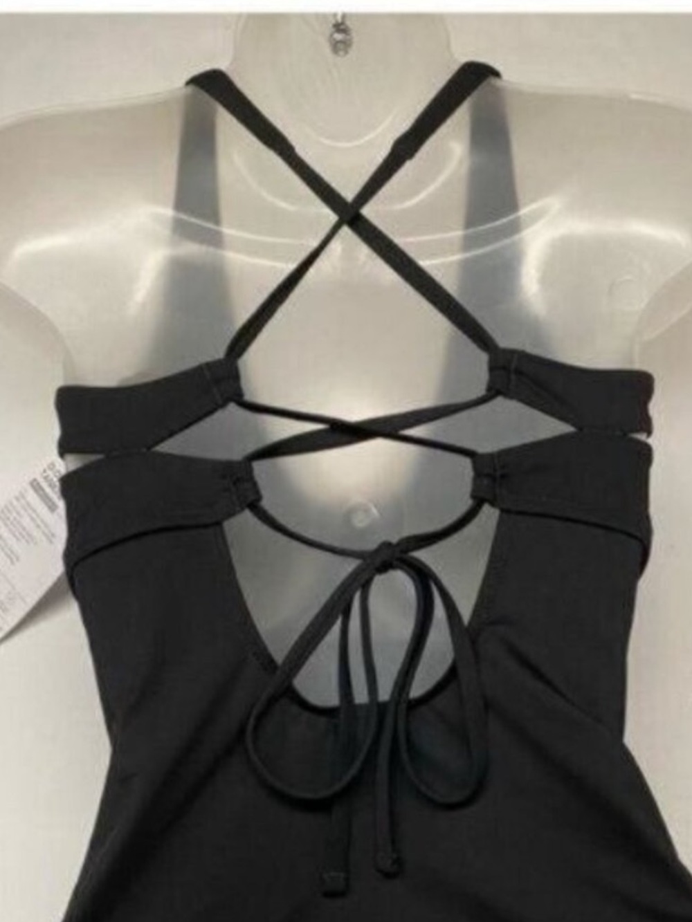 Athleta Triangle Swim Tankini Black Swim Tank UPF 50+ Beach‎ XS New - Picture 4 of 5